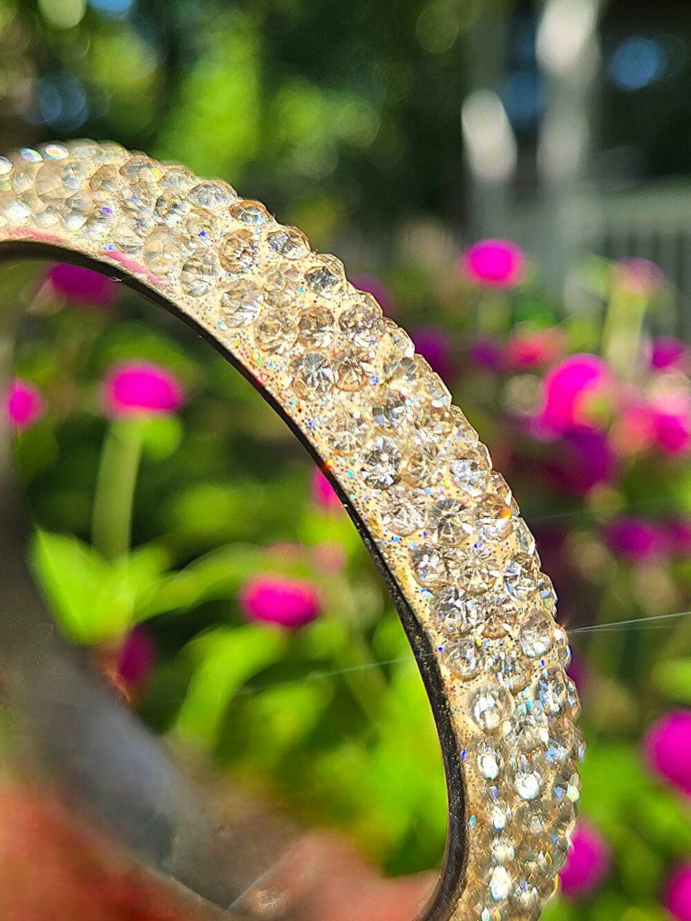 Faux diamond bangle